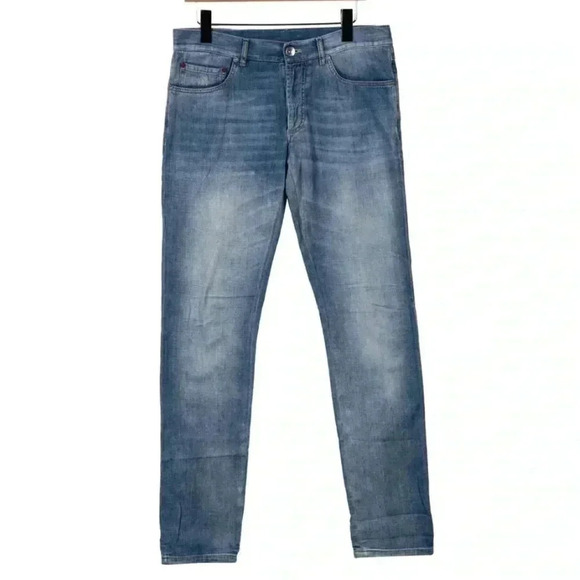 Brunello Cucinelli Sophisticated Comfort Medium Wash Skinny Jeans (Size  8) - Picture 2 of 7